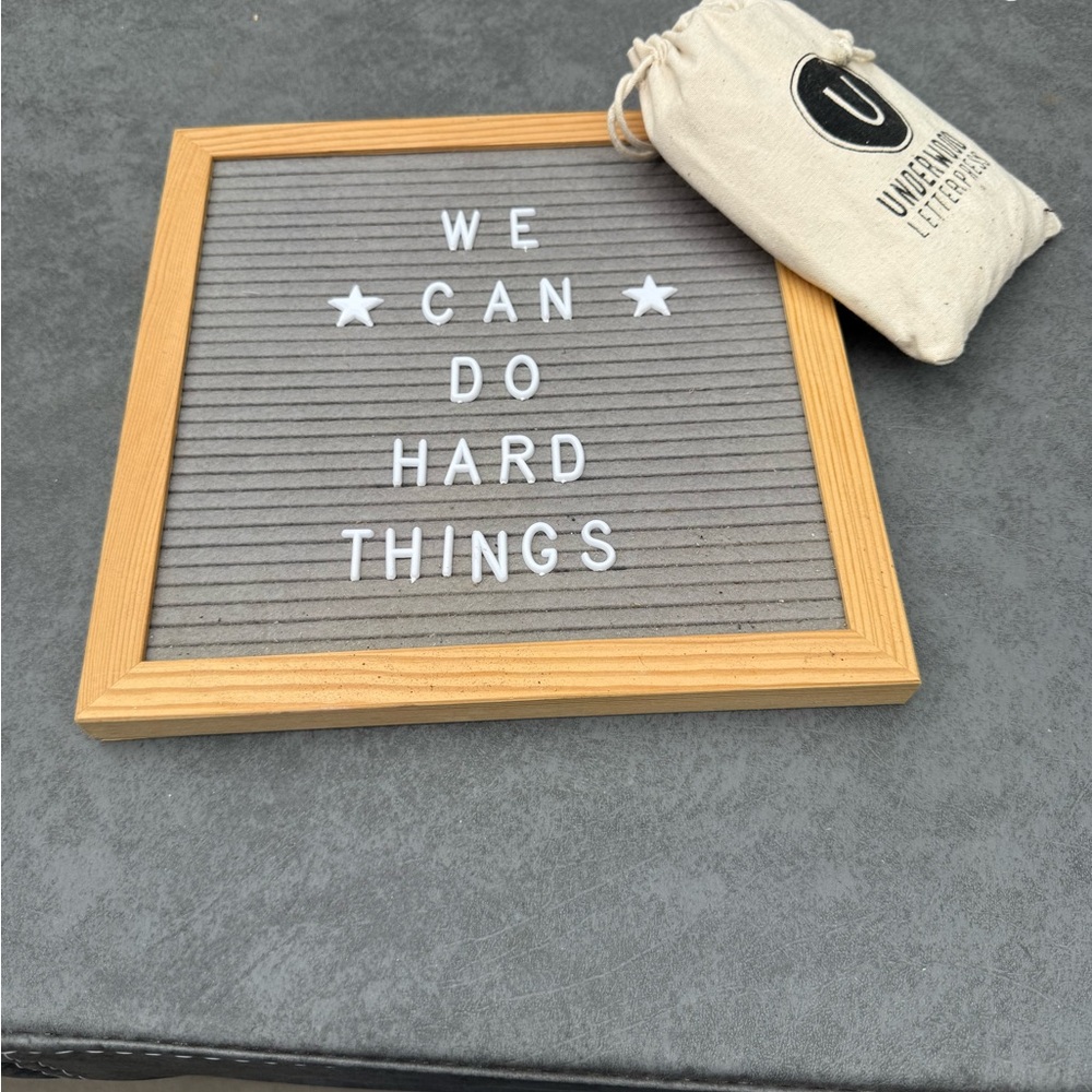 Pier 1 Wooden Letter Board with Gray Background